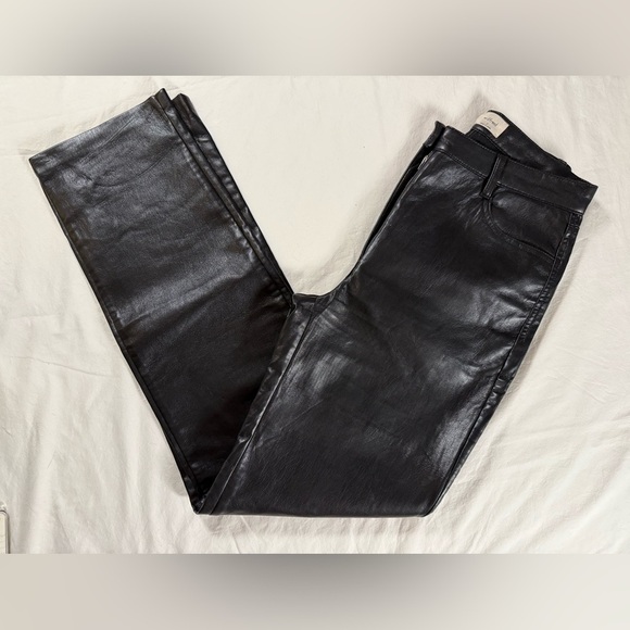 Aritzia Wilfred The Melina High Waisted Black Vegan Faux Leather Pants 2 - Picture 11 of 12